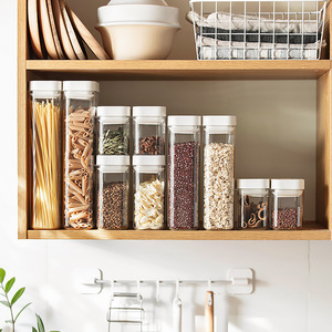 Airtight Storage Jars Rectangle Food Grade With Plastic Lid For Kitchen Grain Coffee Bean Storage Containers - Product Image 2