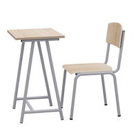 Ensemble de mobilier scolaire ergonomique pour salle de classe : bureau et chaise individuels pour étudiant