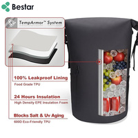 Sac à dos isotherme à fermeture roll-top, 24H, étanche, sans fermeture éclair, souple, pour hommes et femmes, flottant