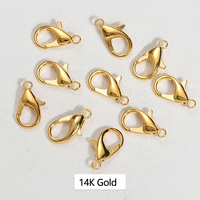 Fermoir Mousqueton de Bijouterie en Acier Inoxydable Plaqué Or pour Colliers et Bracelets, Composants d'Apprêts DIY pour la Fabrication de Bijoux en Gros