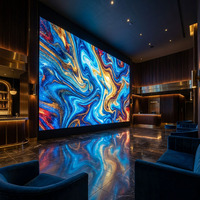 Mur vidéo LED intérieur à haute fréquence de rafraîchissement P1.53, panneau d'affichage LED à contraste élevé et pas fin pour bars sportifs, restaurants et salons