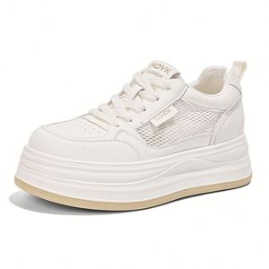 Zapatillas Deportivas Blancas de Malla Transpirable para Mujer, Novedad de Verano 2026, Zapatillas de Plataforma Baja con Suela Gruesa, Zapatos Casuales Versátiles - Product Image 2