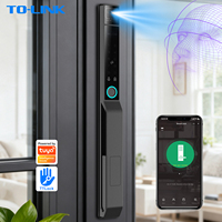 Cerradura Inteligente Deslizante de Aluminio Delgada e Impermeable con Huella Digital, Código Digital, Wifi Tuya y Reconocimiento Facial Bluetooth Ttlock