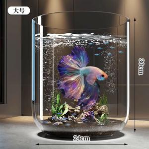 Acuarios Creativos Pequeños y Medianos para Escritorio, Acuarios de Vidrio Altamente Transparentes para Uso Doméstico, para Peces Dorados - Product Image 6