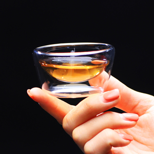 Mini taza de té de vidrio de doble pared con aislamiento caliente de 30 <span class=keywords><strong>ml</strong></span>, vasos de degustación de té, taza de té resistente al calor, tazas para beber <span class=keywords><strong>Espresso</strong></span> - Product Image 5