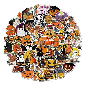 Pembuat Label Logo Kustom Pencetak Vinil Decal Die Cut Kawaii Halloween Natal Anime Kemasan Dekorasi Lembar Label