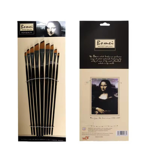 Lot de 9 pinceaux obliques en nylon pour peinture à l'huile et <span class=keywords><strong>acrylique</strong></span> – Fournitures d'art 802 - Product Image 6
