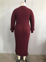 Automne décontracté femmes a-ligne Maxi robe col roulé plissé hiver pull taille naturelle Simple mode tricoté fabriqué