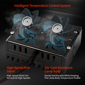 Faro LED de triple lente IP68, luz antiniebla todoterreno 4x4, luz de conducción de haz alto/bajo, amarilla, 100W, para motocicleta, coche, SUV, mejora oculta para parrilla - Product Image 5