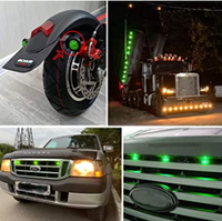 3/4 ''12V rond LED lumière latérale haute luminosité feu de dégagement LED balle bouton feux de position latéraux pour remorque camion voiture