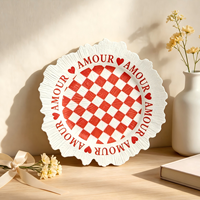Assiettes rondes de luxe personnalisables en PP de 13 pouces, durables et réutilisables, ensemble de vaisselle de mariage de 50 pièces avec motif par Woju