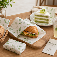 Bolsa de Papel Antigrasa para Alimentos, para Aperitivos Fritos, Alitas de Pollo, Papas Fritas, Resistente al Aceite/Grasa, Reciclable, Impresión Personalizada