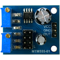 NE555 Pulse Generator Module Adjustable Frequency Duty Cycle Square Wave Signal Generator 1Hz-200kHz MTM555-01 for Arduino MCU