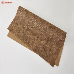 Carbonized hot stamping wholesale cork portugal cork fabric leather