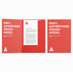 Sản xuất tùy chỉnh không thấm nước Matt 2 túi A4 300gsm giấy tài liệu tập tin thư mục in ấn - Product Image 4