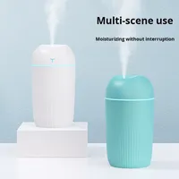 Новый портативный мини-увлажнитель воздуха с USB-питанием, 220 мл, низкий уровень шума, пластиковый, с подсветкой, для домашнего использования, увлажняющий, подарочный