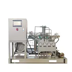Compressore booster di ossigeno senza olio 3-200Nm3/h compressore Booster di azoto con raffreddamento ad aria a pistone ad alta pressione da 200 bar