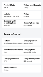 Trípode de luz de relleno para selfie Ulanzi MA09 de alta calidad para <span class=keywords><strong>iPhone</strong></span> 16 15 <span class=keywords><strong>14</strong></span> 13 <span class=keywords><strong>Pro</strong></span> <span class=keywords><strong>Max</strong></span> con soporte de cabeza de bola panorámica de Control remoto - Product Image 3
