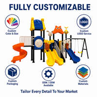 SageDelightRides Unité de loisirs OEM, Ensemble de balançoires et toboggan en spirale pour enfants, en LLDPE et tubes en acier galvanisé, pour aires de jeux communautaires, vente en gros