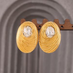 Pendientes Elegantes y Modernos Que No Se Deslustran, Chapados en Oro de 14k y 18k con PVD, Acero Inoxidable 316l, Joyería Fina, Pendientes de Moda para Mujer - Product Image 2