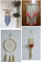 Gros mur décoratif Bricolage corde Tressée À La Main 100% Coton naturel blanc macramé cordon torsadé