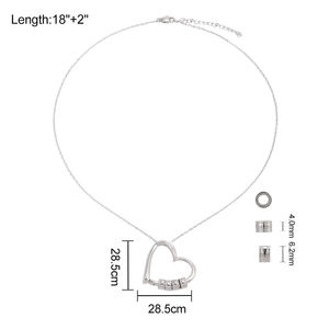 ขายส่งสร้อยคอสแตนเลสสตีลรูปหัวใจผูกปม สลักอักษรย่อชื่อได้ ชุบทอง 14K แบบคลาสสิก ของขวัญแทนใจรักนิรันดร์ - Product Image 3