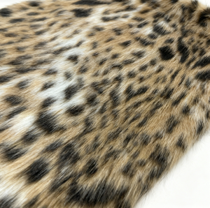 레오파드 프린트 100% 폴리에스터 인조 롱 헤어 플러시 인조 모피 의류 및 장난감 제작용 - Product Image 3