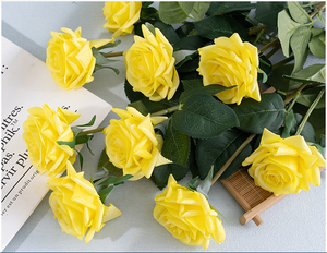 Fleurs artificielles artificielles, fleur de rose de mariage, tige unique de 42.5cm pour décoration intérieure de mariage, 1 pièce - Product Image 4