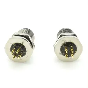 Connecteur M12 mâle pour diverses applications Connecteur étanche circulaire à 4 broches à fixation frontale - Product Image 4