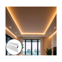 Profilé LED en aluminium encastré ALP128-R, vente chaude, pour plâtre, gypse, cloison sèche, éclairage en provenance du mur jusqu'au plafond