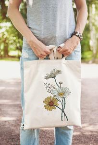 Sac fourre-tout en toile en gros avec impression personnalisée, sac de courses réutilisable en toile de coton, sac fourre-tout de luxe en toile - Product Image 6