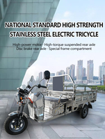 Produit à succès Tricycle électrique ouvert 1000W 400kg Capable de transporter des marchandises de grande capacité Tricycle agricole personnalisable