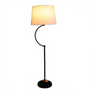 Lámpara de Pie Moderna de Metal con Pantalla Blanca Tipo Tambor, Altura Ajustable, Base E26, Luz LED 2700K Blanco Cálido, Uso Residencial - Product Image 1