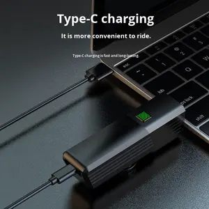 Luz delantera de bicicleta de aleación de aluminio Fuente de luz dual Antideslumbrante IPX4 Impermeable 6 modos Luz nocturna de conmutación de haz alto-bajo - Product Image 3