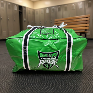 Carolina Rage <b>Green</b> PVC Duffel Bag With Zipper Closure And Heavy Duty Straps - Product Image 1