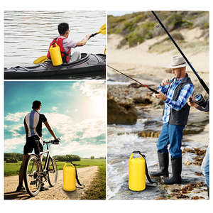 Sac étanche en PVC 5L/10L/15L pour kayak, randonnée aquatique, avec bretelles réglables, léger, grand sac sec pour rivière, natation et plongée - Product Image 6