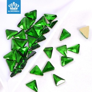 Lot de 50 formes de cristaux K9, strass de couleur vert, 3D, à dos plat, pour Nail Art, décoration d'ongles, 25 couleurs, C06 - Product Image 3