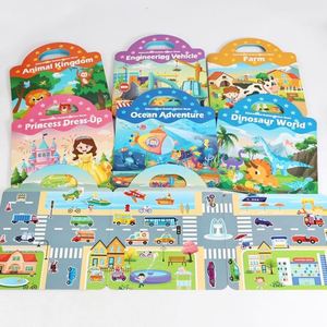 Manualidades para Niños, Regalos de Cumpleaños, Artículos Esenciales para Viajes en Avión, Juguetes de Actividades, 7 Sets de Disfraces, Libro de Pegatinas Reutilizables para Niños Pequeños - Product Image 1
