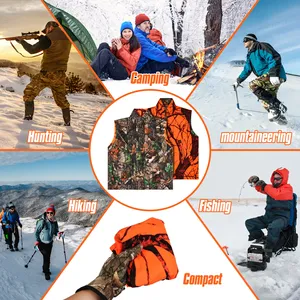 Veste chauffante en polyester pour l'hiver, hommes et femmes, vêtements thermiques intelligents chauffés par USB pour la <span class=keywords><strong>chasse</strong></span>, le ski, la randonnée - Product Image 6