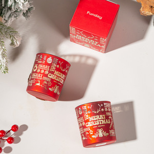 Funday Christmas Scented <b>Candle</b> <b>Red</b> Cylinder Smokeless Holiday Fragrance Gift Decor - Product Image 5