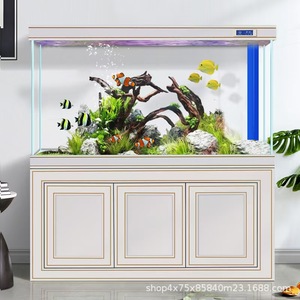 Nieuwe kleine luxe-stijl woonkamer bodemfilter ultra-heldere glazen viskom 450-1000L <span class=keywords><strong>aquarium</strong></span> met één-knops afvoer - Product Image 5
