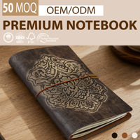 Couverture de carnet en cuir PU, OEM ODM, personnalisation artistique, décorative, haut de gamme, tendance, colorée, faible MOQ, couverture gaufrée, fournitures pour carnet