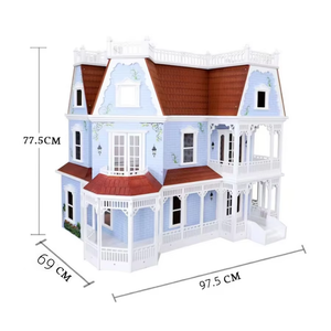 Casa <span class=keywords><strong>de</strong></span> Juguete <span class=keywords><strong>de</strong></span> <span class=keywords><strong>Madera</strong></span> Grande y Alta <span class=keywords><strong>de</strong></span> Lujo <span class=keywords><strong>para</strong></span> <span class=keywords><strong>Niñas</strong></span>, que Fomenta el Juego Creativo e Imaginativo Educativo <span class=keywords><strong>para</strong></span> Niños - Product Image 3