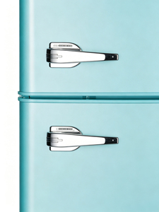 Réfrigérateur rétro 142L, mini-réfrigérateur vintage à deux portes, <span class=keywords><strong>congélateur</strong></span> silencieux, 3 couleurs pour appartement, maison, hôtel, dortoir - Product Image 4