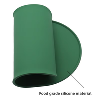 Tapis de gamelle pour animaux de compagnie en silicone léger, écologique, personnalisé OEM, de qualité alimentaire, imperméable, arrondi, pour chien et chat, antidérapant, facile à nettoyer