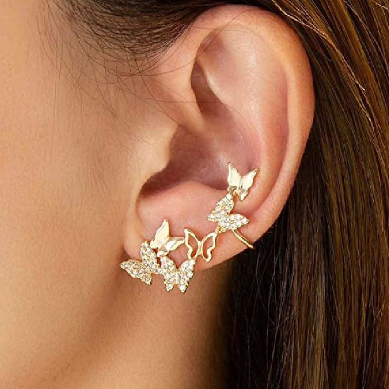 Orecchini A Stella In Acciaio Inossidabile Con Zirconi - Gioielli Unisex Per Donna Uomo E Ragazzi