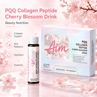 Boisson nutritionnelle personnalisée OEM au collagène de Sakura et PQQ, multi-peptides, supplément de beauté pour femmes