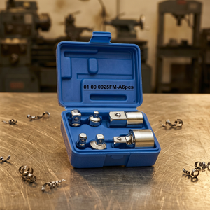 Juego de 6 adaptadores de enchufe de acero al cromo vanadio para bricolaje, adaptadores de aumento/reducción de tamaños de accionamiento de 1/4", 3/8", 1/2", 3/4" con caja de almacenamiento OEM - Product Image 1