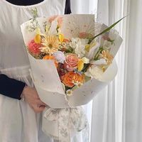 Susunan Bunga Kertas Kraft Buatan Tangan dengan Kelopak yang Dipotong Tangan 38x53cm 5 Buah/Kantong - Merek seewin