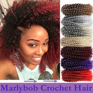 Estensioni per Capelli Sintetiche Intrecciate Afro Kinky Curly da 8 Pollici, Trecce Marly Sintetiche Ombre con Effetto Ondulato - Product Image 4